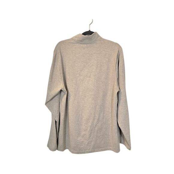 Cremieux Mens 1/4 Zip Pullover Shirt Size Large Cream Chest Pocket Casual Preppy - Picture 2 of 8